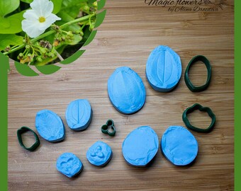 Creeping Burhead Veiner and Cutter Set: Polymer Clay & Fondant