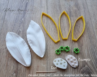 Lily of the valley silicone veiner and plastic cutter set