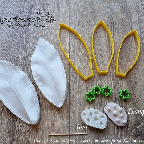 Ensemble d'embouts en silicone et d'emporte-pièces en silicone Muguet