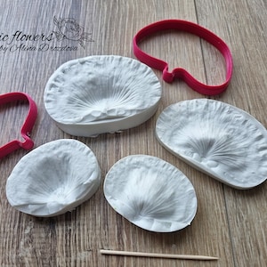 Poppy flower silicone veiner and plastic cutter set