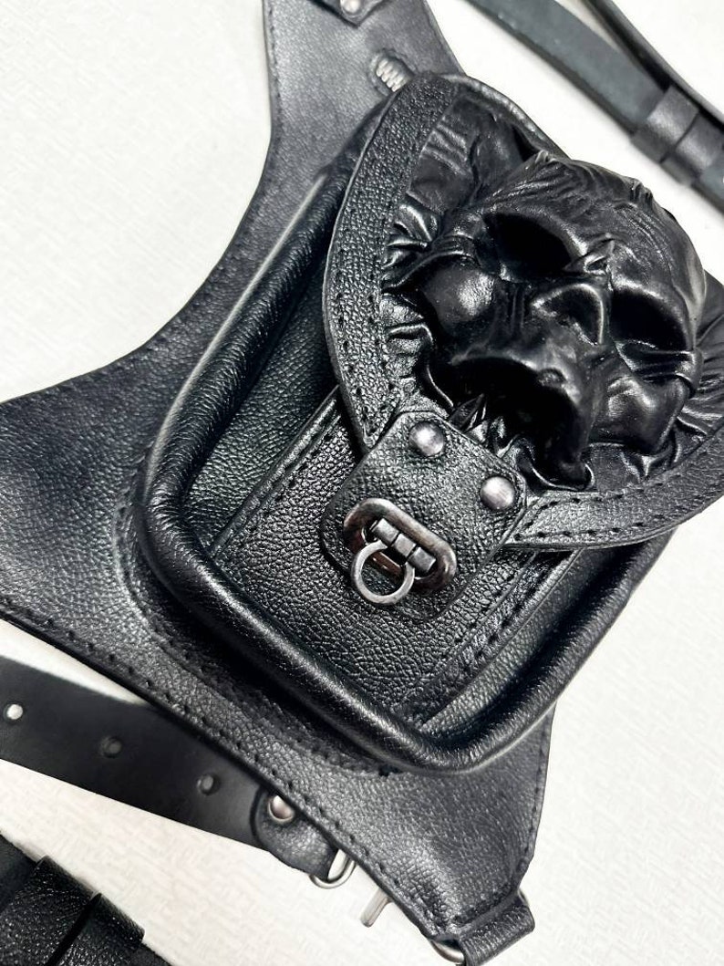 Waist Bag skull Head Hip Bag Bag for Bikers Etsy