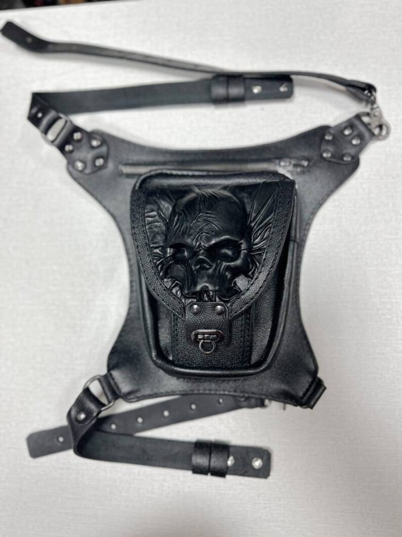 Waist Bag skull Head Hip Bag Bag for Bikers Etsy