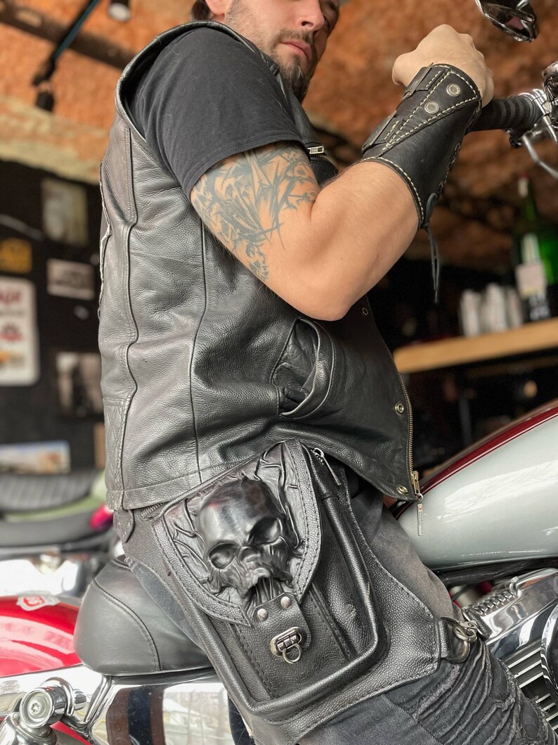Waist Bag skull Head Hip Bag Bag for Bikers Etsy
