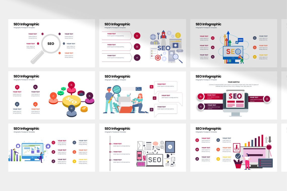 SEO Infographic Presentation Powerpoint Template Data Visualization for ...