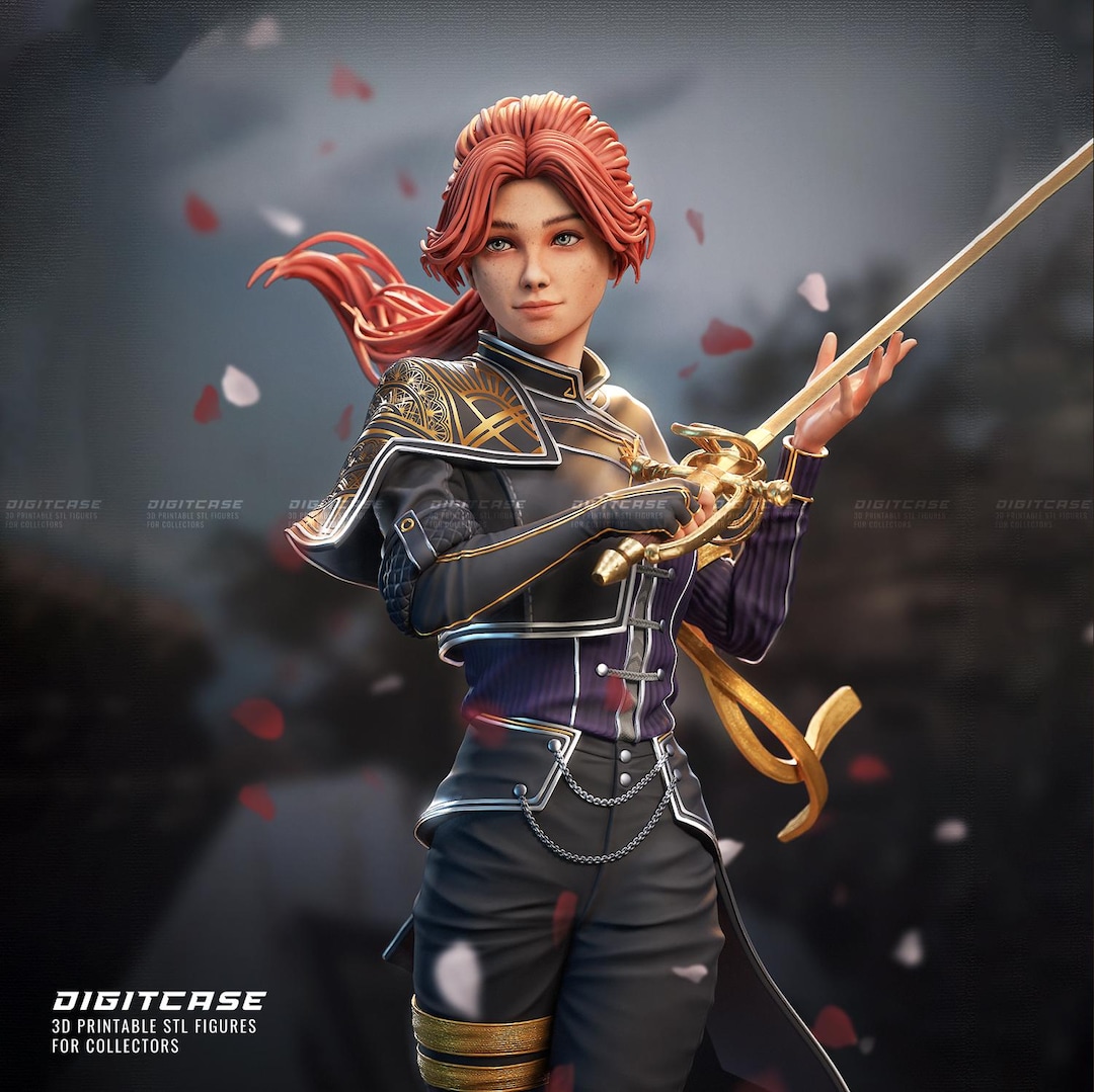 Fire Emblem Duelist STL 3D Print File Female Heroine Rapier