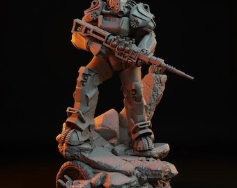 Armure assistée T-60 - Jeu STL à l'échelle 1:10 (taille réelle + buste + miniature)