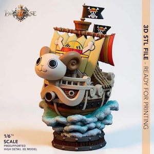 Chibi Going Merry - Anime STL File 1:10 Scale | Presupported