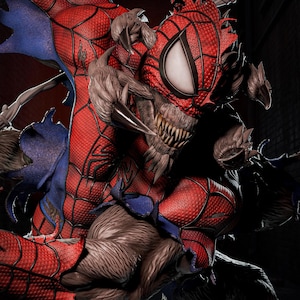 Man Spider Marvel Comics | STL-standbeeld gemuteerd spinwezen | 3D-afdrukmodel