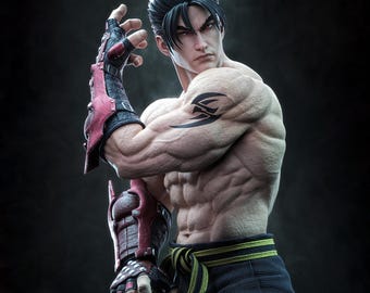 Jin Kazama / Estatua STL de Tekken / Modelo coleccionable impreso en 3D del luchador Devil Gene