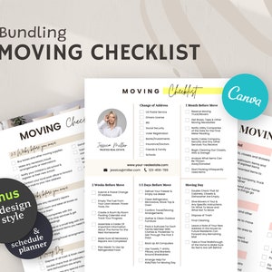 Moving Checklist printable - Moving Planner, Relocation planner, Moving Binder, Moving Labels, Garage Sale Planner, moving states checklist