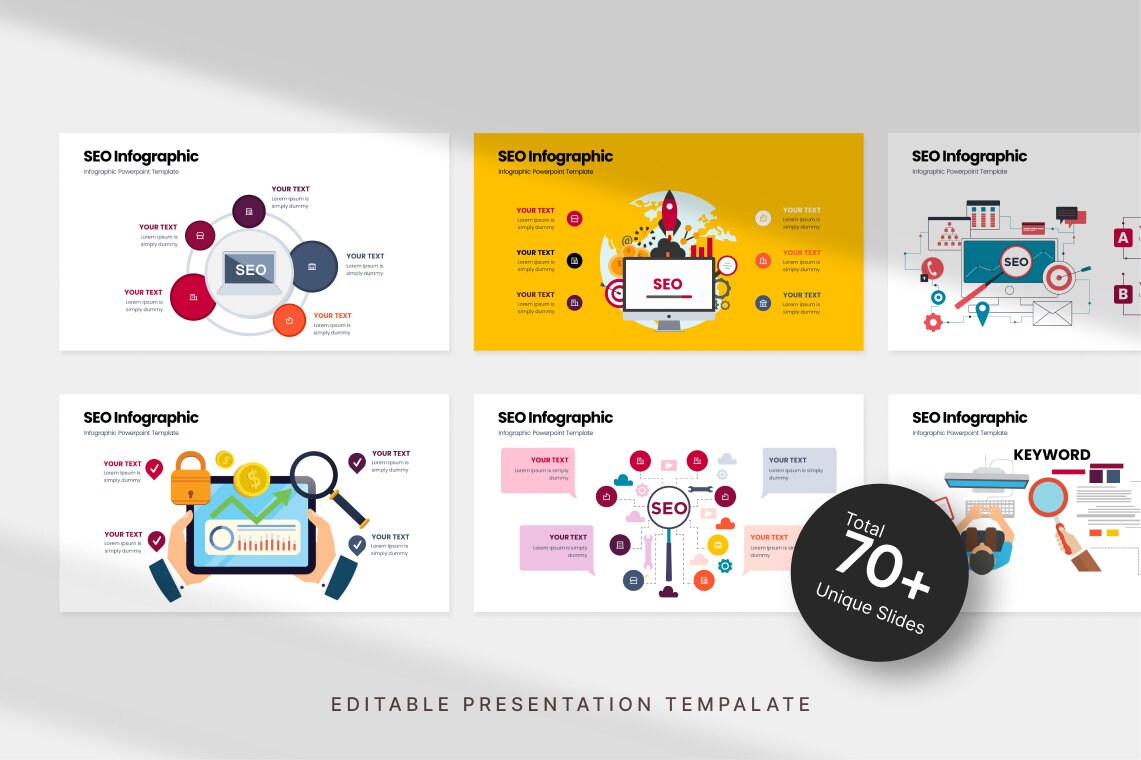 SEO Infographic Presentation Powerpoint Template Data Visualization for ...