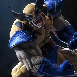 Wolverine X-Men | Savage Berserker STL Statue with Snow Base | 3D Print Model