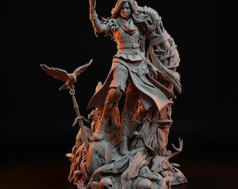 Yennefer - The Witcher STL à l'échelle 1:10 (taille réelle + buste + miniature)