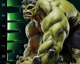 Hulk - Escultura de Marvel STL / Modelo para impresión 3D / Descarga digital
