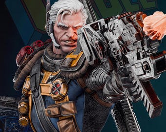 Cable - Estatua STL de X-Men / Modelo para impresión 3D a escala 1/6