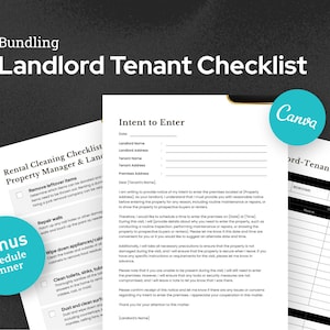 Luxury Landlord Tenant Checklist: Rental Property Management Templates (Canva)
