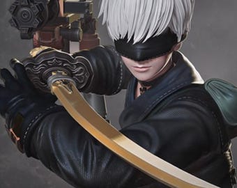 9S - NieR Automata STL escala 1:10 (tamaño completo + busto)