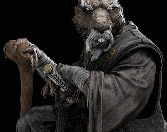 Master Splinter Statue STL: 1/6 Scale Fanart, Sewer Diorama Base (Digital Download)
