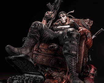 Fichier 3D Punisher (Statue + Buste) | 3 variantes de figurine