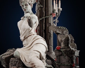 La fiancée de Frankenstein STL + buste | Échelle 1/6 | Téléchargement du modèle de fichier d'impression STL 3D