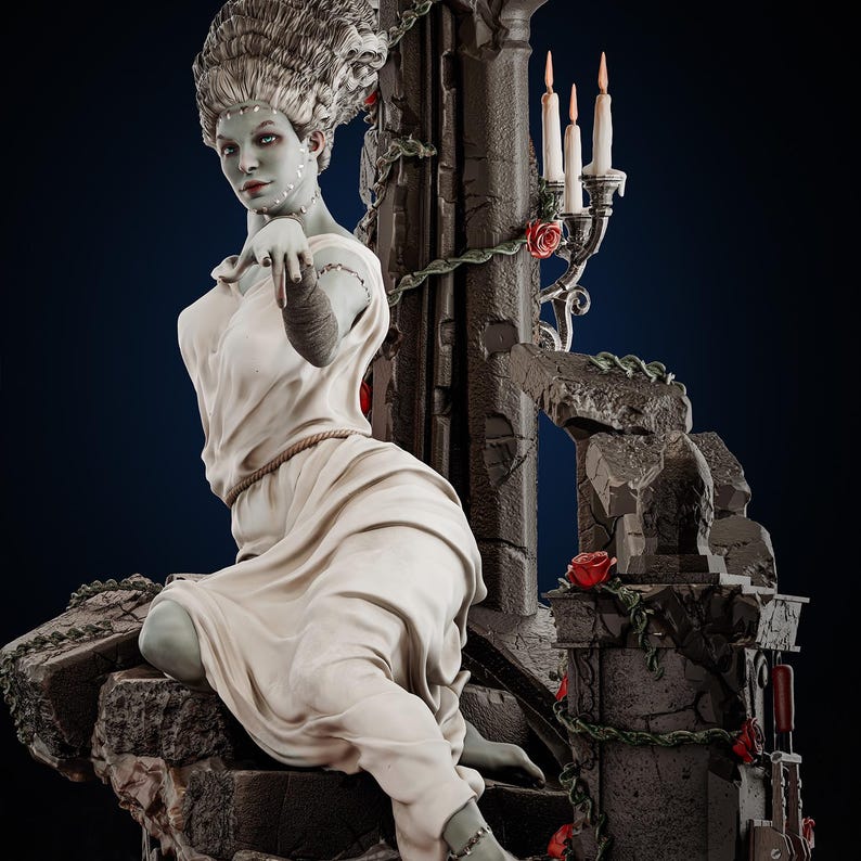 Bride of Frankenstein STL + Bust | 1/6 Scale | 3D STL Print File Model ...