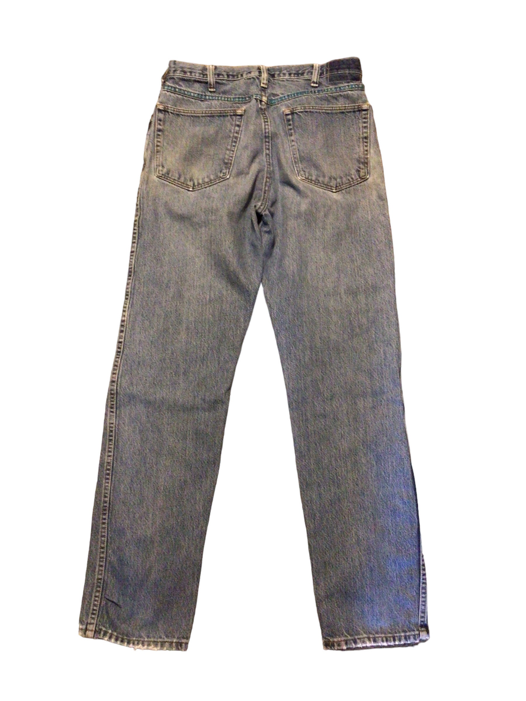 Broken-in Vintage Faded Made in USA Wrangler Patch Denim