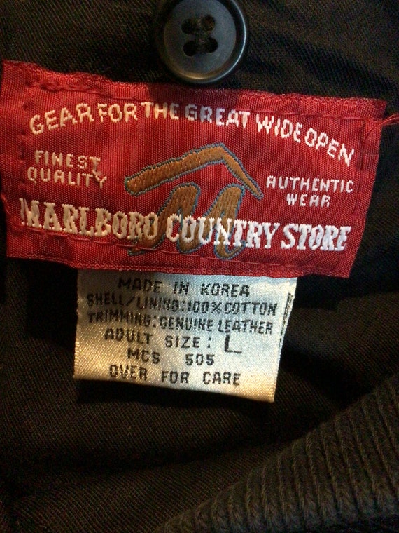 Vintage Marlboro Country Store Red Denim Chore Ba… - image 7