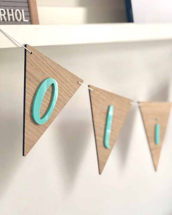 Personalised Wooden Bunting, name bunting, child's bedroom/nursery decor