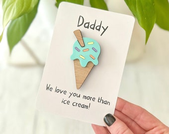 Ice Cream Fridge Magnet, love you more than ice cream, personalised mother's day gift