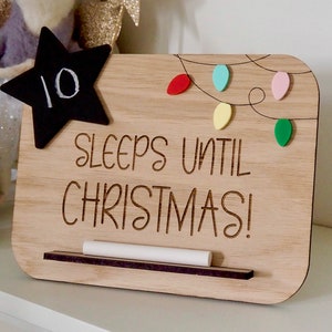 Christmas Countdown, Sleeps Until Christmas, Family Advent Calendar
