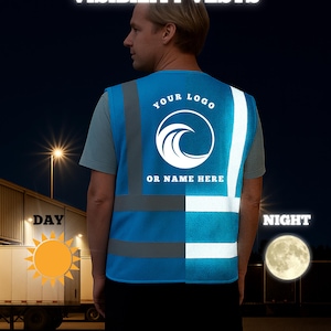 Custom Reflective Safety Vest with Pockets for Labor Union Member Gift Vest for Bus Drivers Construction Workers Local Union Customizable
