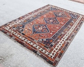 Kazak Carpet, Şirvan Rug, Tribal Rug, Large Kazak Carpet, Traditional Rug, Different Handmade Anatolian Rug 11.9 x 7.6 feet