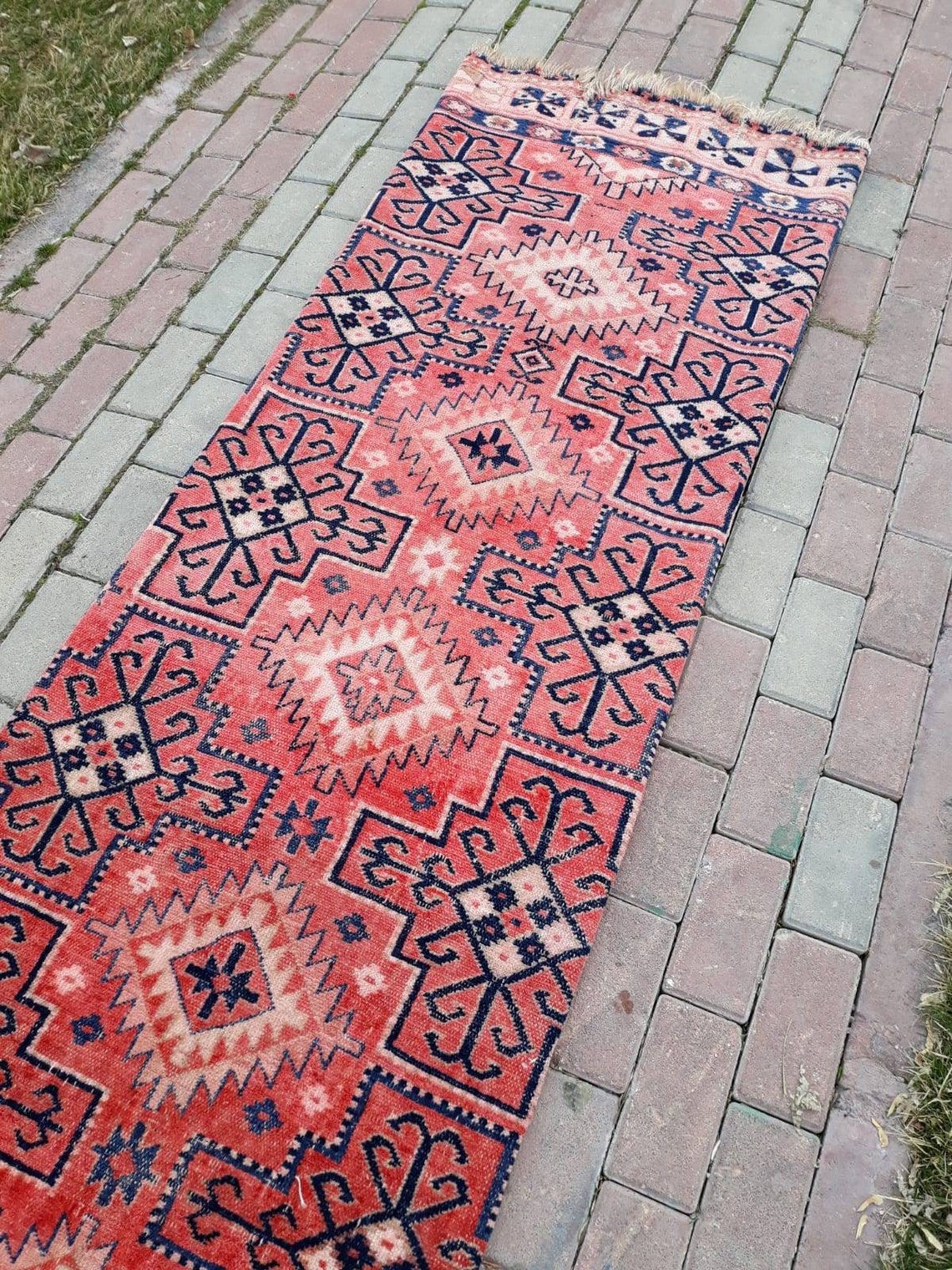 Runner Rug Vintage Runner Rug Oushak Runner Rug Turkish Etsy