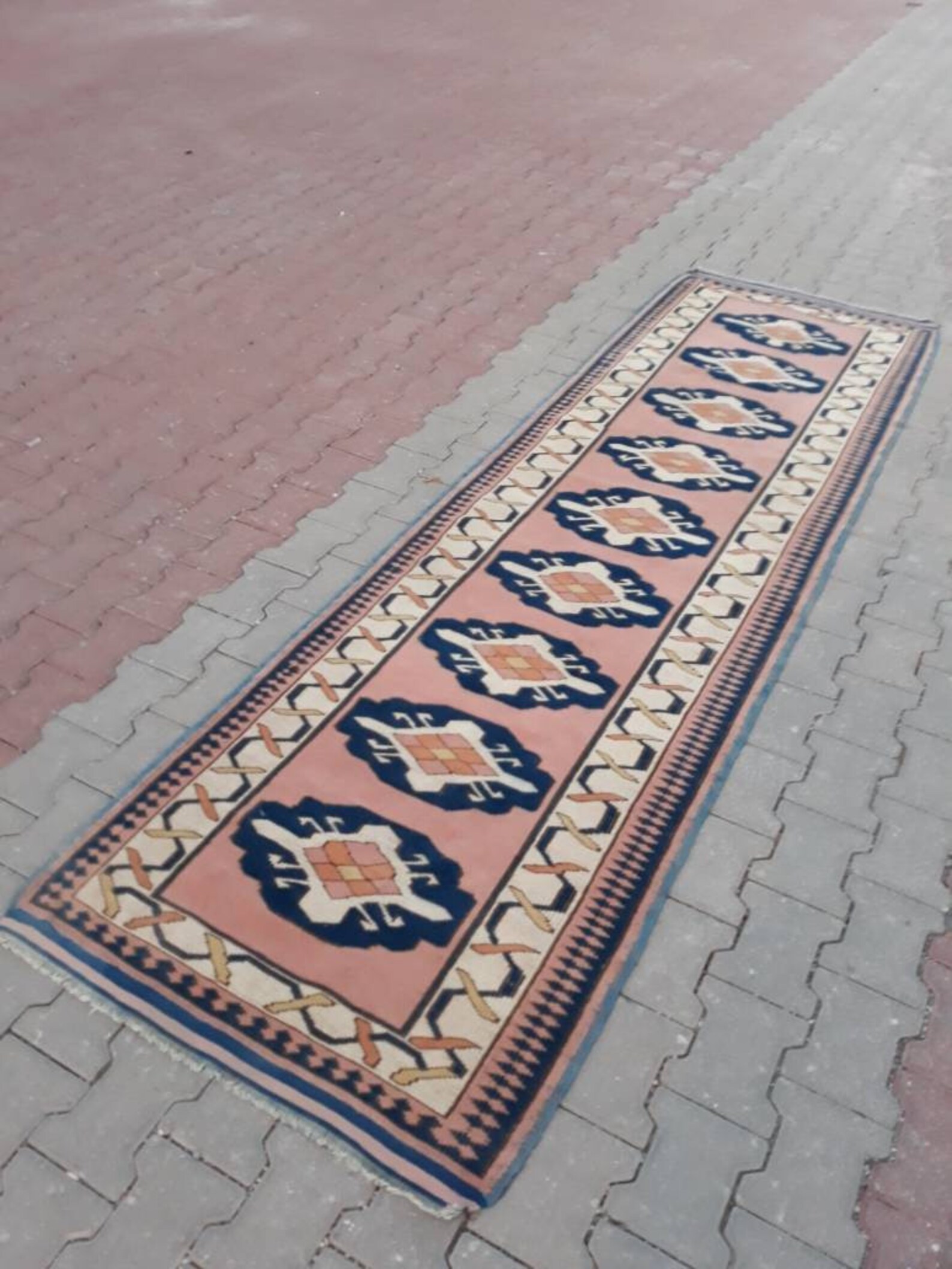 Blue Rug Runner Kitchen Rug 10.4x3.0 Ft Rug Runner Carpet Etsy