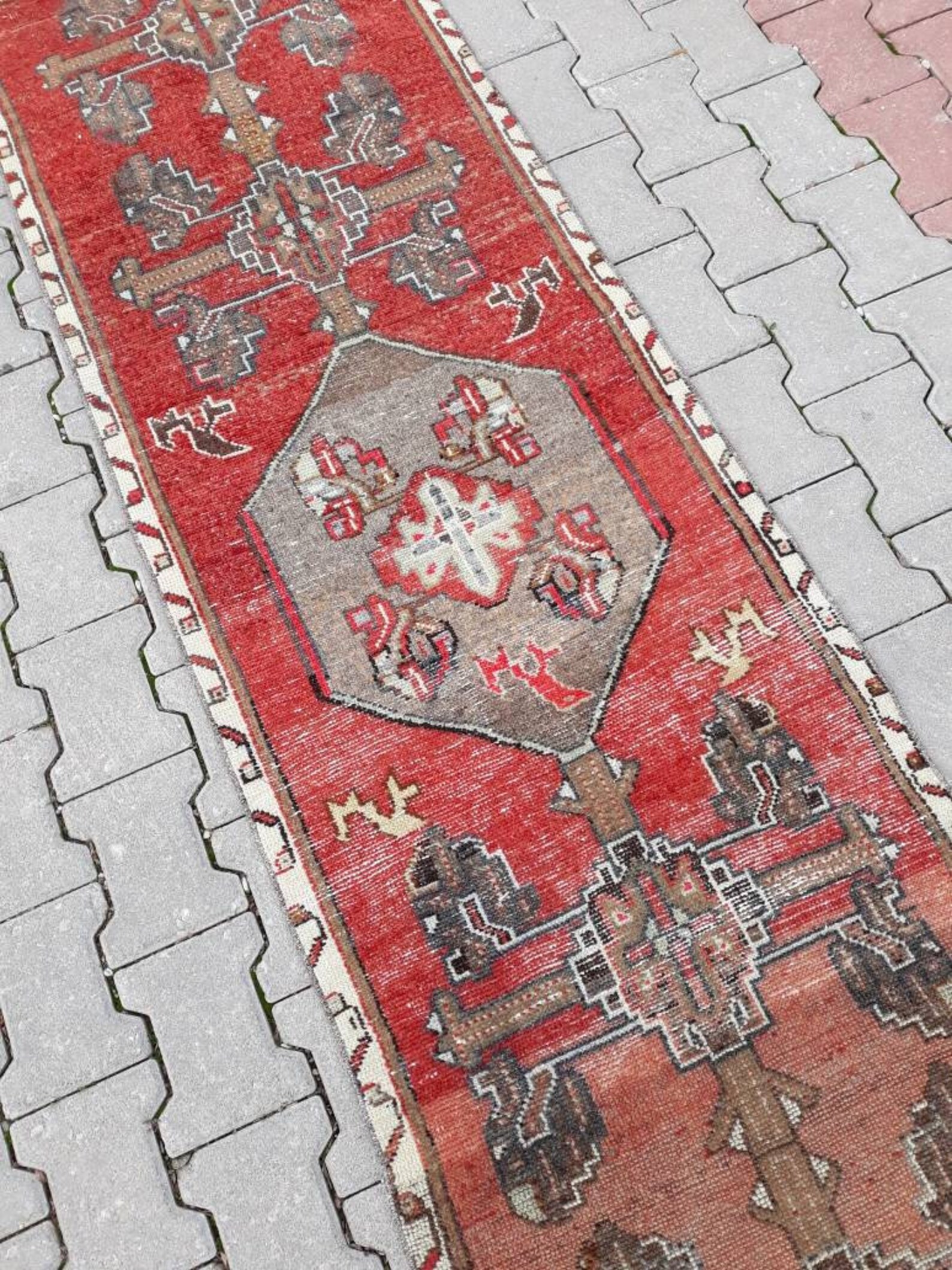 Hallway Runner Rug Low Pile Runner Rug Long Size Runner Etsy