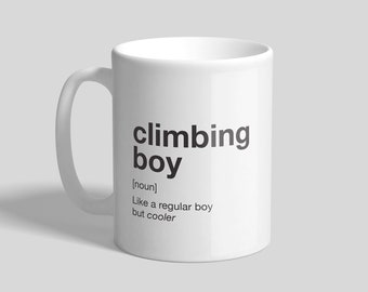 Climbing Boy Mug