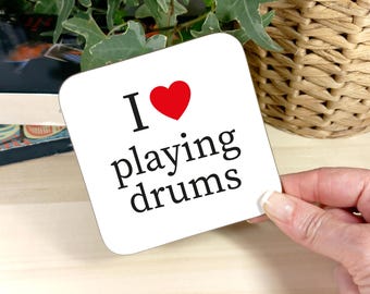 I love Playing drums –  Gift for drummers! – Stocking Filler, Secret Santa