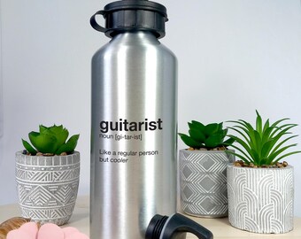 Guitarist (Gender Neutral) Metal Water Bottle