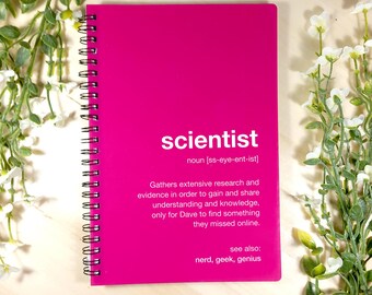 scientist Definition A5 Notepad – Perfect Gift for scientists! Scientist Description A5 Notepad