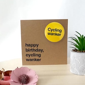 Cycling Wanker Card and Badge