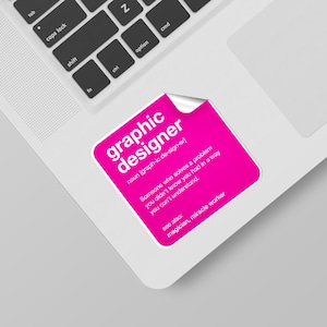 Graphic Designer Description Vinyl Sticker