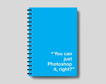 Vous pouvez simplement le photoshopper, non? Graphiste A5 Bloc-notes