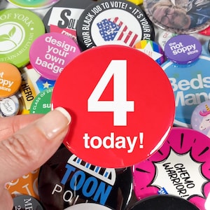 Birthday Age Button Badge Pin