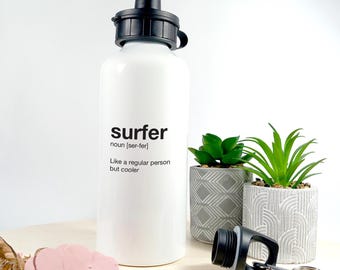 Surfer (Gender Neutral) Metal Water Bottle