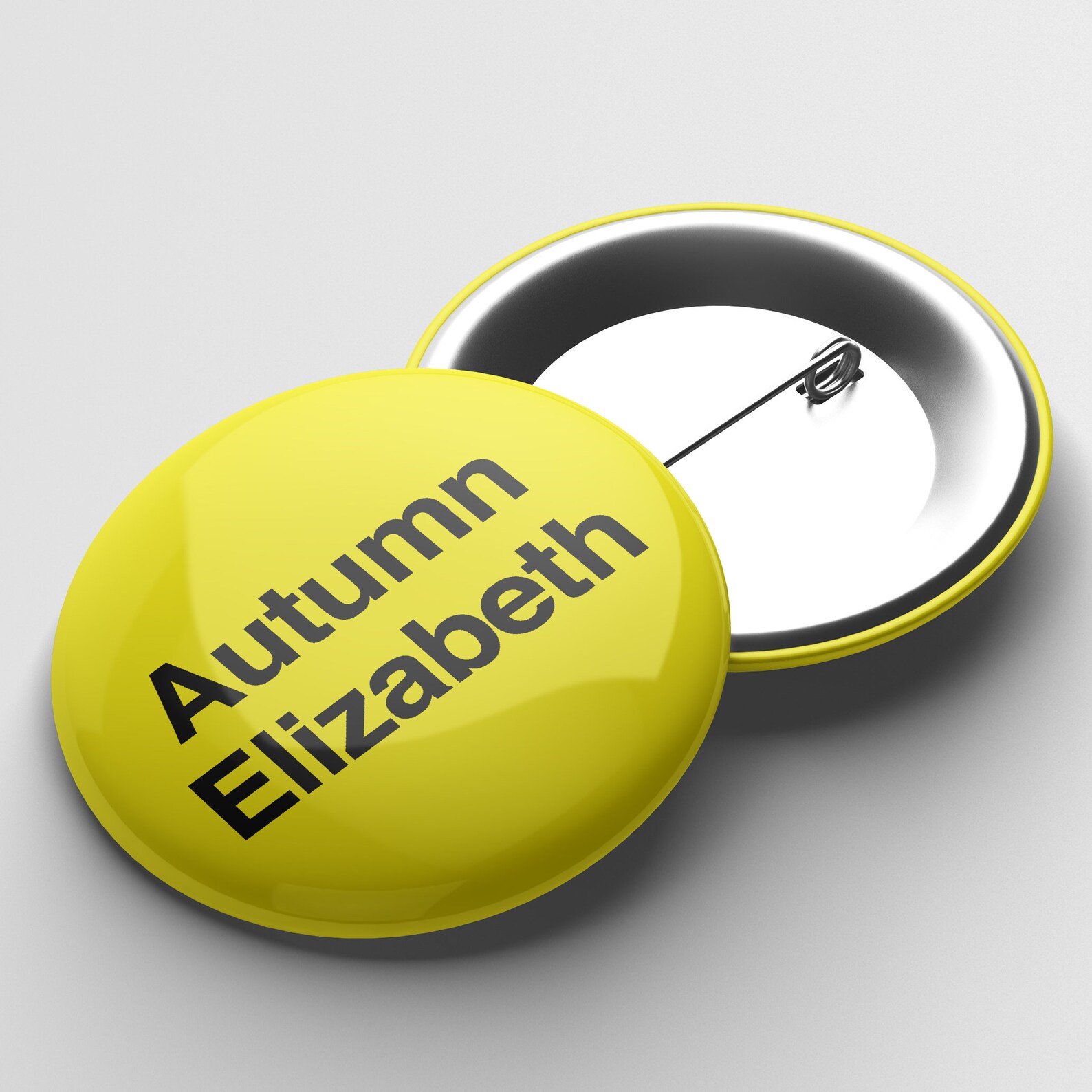 Name Badge Pin Button Etsy UK