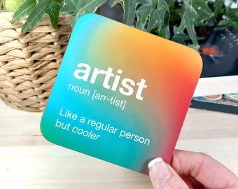 Artist Drinks Coaster –  Gift for Artist – Stocking Filler, Secret Santa
