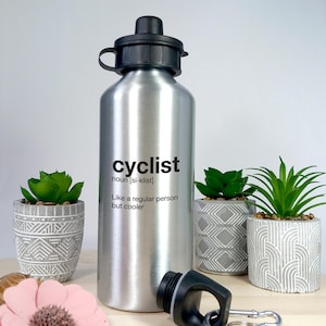 Botella de agua de metal para ciclistas (género neutro)