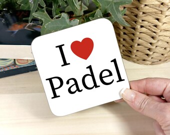 Posavasos con diseño de pádel – Regalo para jugadores de pádel – Ideal para rellenar calcetines navideños o para el amigo invisible