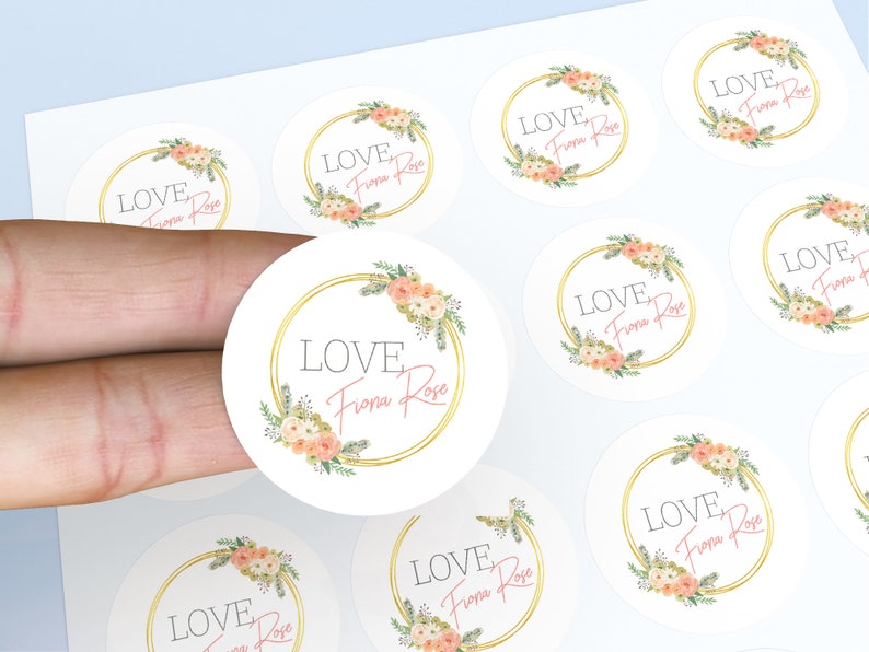 Design Your Own Sticker Glossy Round Label Sheets. Business Etsy UK