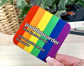 Paddleboarder Drinks Coaster –  Gift for Paddleboarder – Stocking Filler, Secret Santa